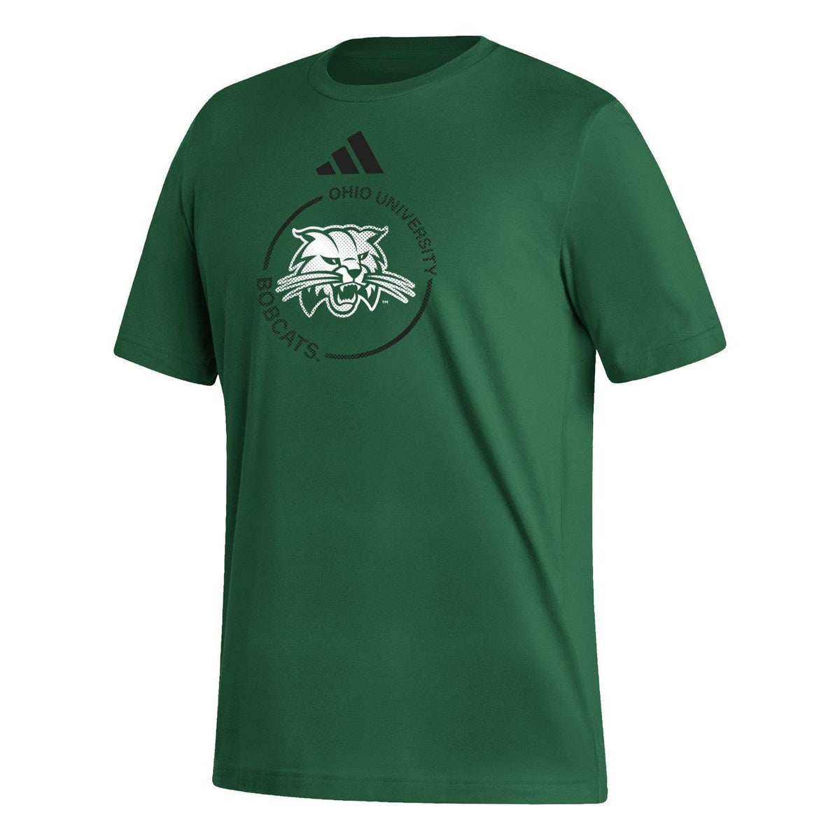 Ohio Bobcats Men s Adidas Circle Logo Short Sleeve T Shirt