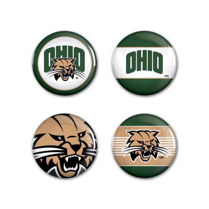 Ohio Bobcats Button 4-Pack