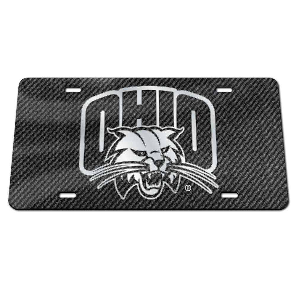 Ohio Bobcats Carbon License Plate