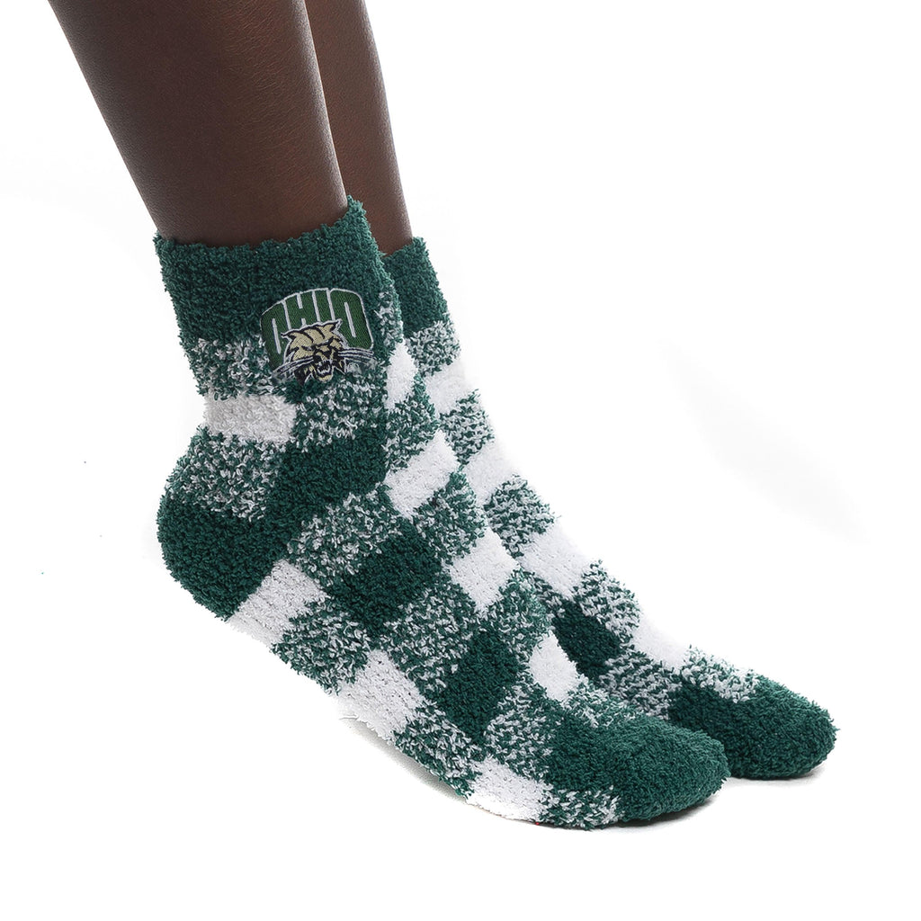 Ohio Bobcats Checkered Socks