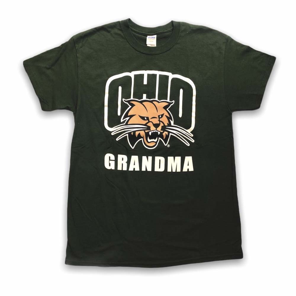 Ohio Bobcats Grandma Attack Cat Forest Green T-Shirt