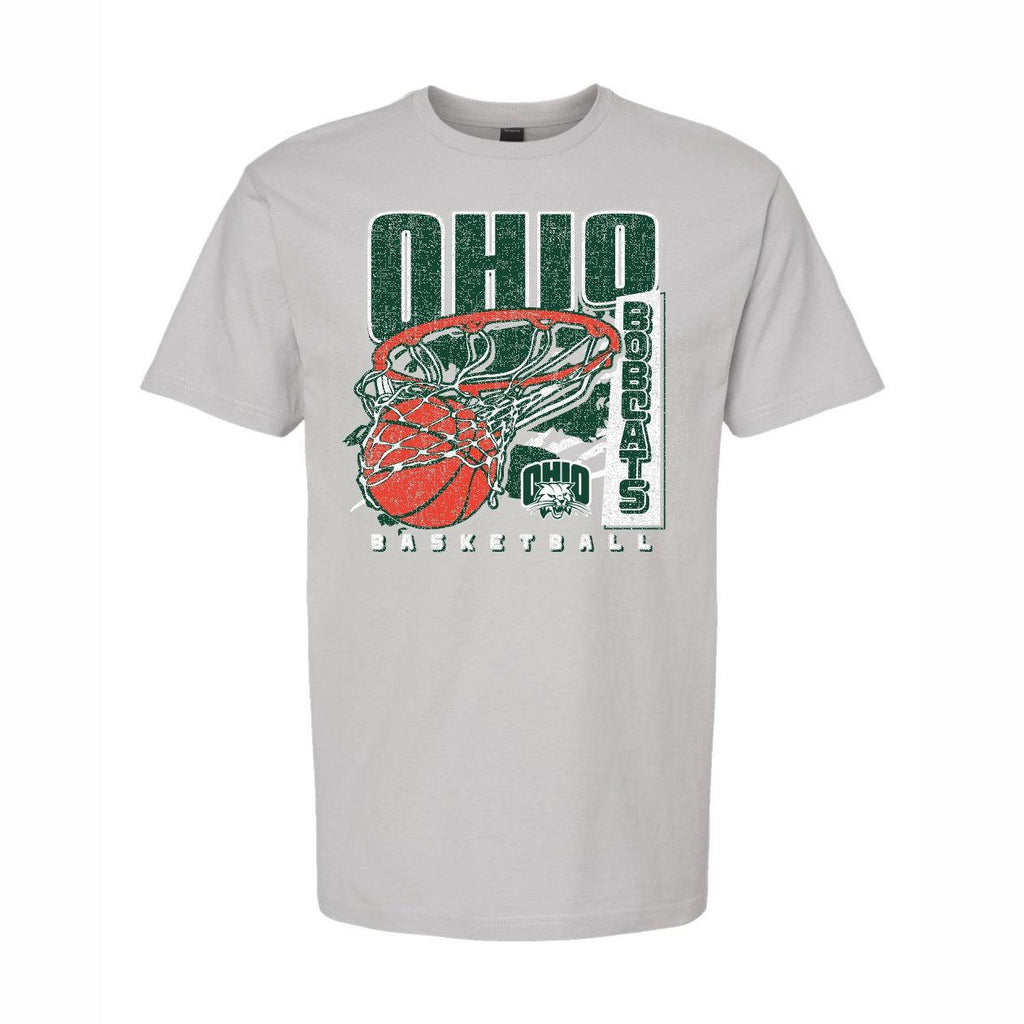 Ohio Bobcats Men's Retro Splatter Basketball T-Shirt