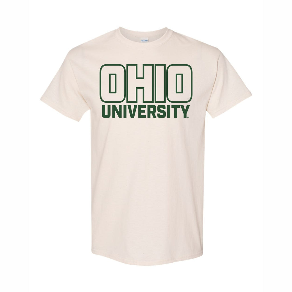 Ohio Bobcats Tan Outline T-Shirt